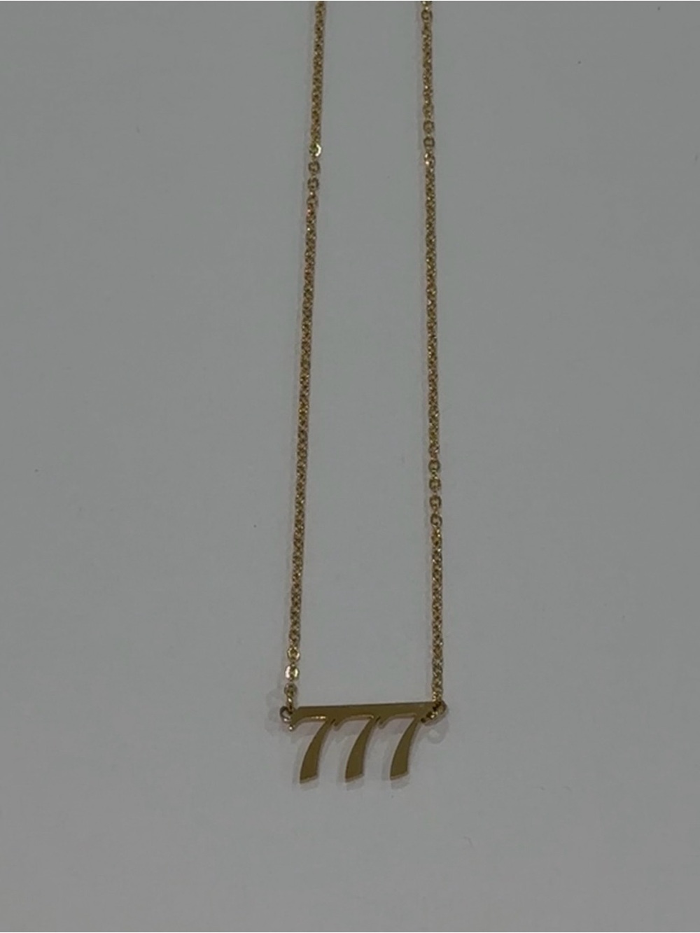 Gold Lucky Number 7 / Angel Number 777 Necklace